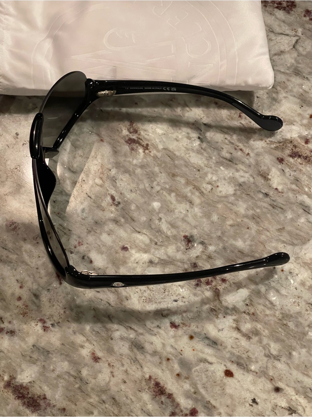 Moncler Black Shield-Style Sunglasses with Dark Smoke Lenses: ML0230-01A - Picture 11 of 15
